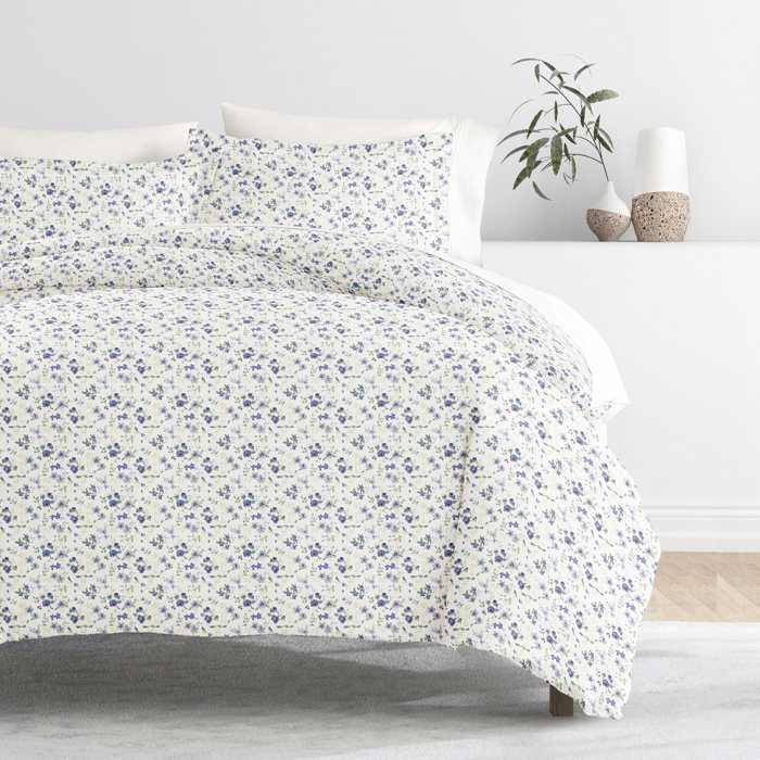 Patterned Soft Duvet Cover Bed Set - Garden Farmhouse