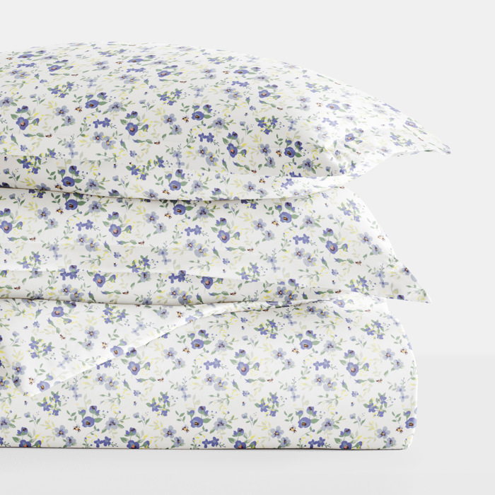 Patterned Soft Duvet Cover Bed Set - Garden Farmhouse