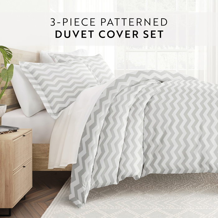 Patterned Soft Duvet Cover Bed Set - Geometric Patterns
