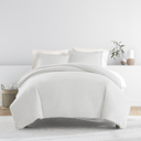 King Puffed Chevron Light Gray Patterned Soft Duvet Cover Bed Set - Geometric Patterns