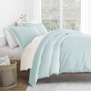 Twin XL Puffed Chevron Light Blue Patterned Soft Duvet Cover Bed Set - Geometric Patterns