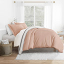 King Desert Stripe Rose Striped Soft Duvet Cover Bedding Set - 18 Pattern Designs