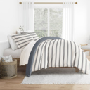 Queen Desert Stripe Navy Striped Soft Duvet Cover Bedding Set - 18 Pattern Designs