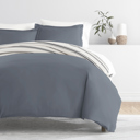 Queen Desert Stripe Navy Striped Soft Duvet Cover Bedding Set - 18 Pattern Designs