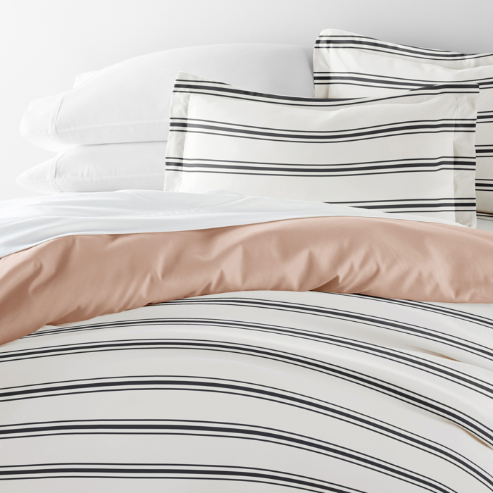 Striped Soft Duvet Cover Bedding Set - 18 Pattern Designs