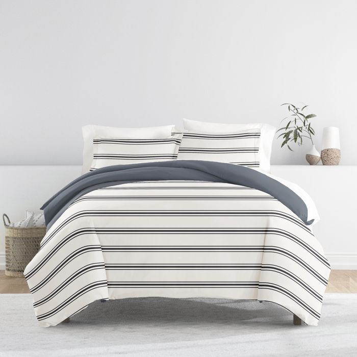 Striped Soft Duvet Cover Bedding Set - 18 Pattern Designs