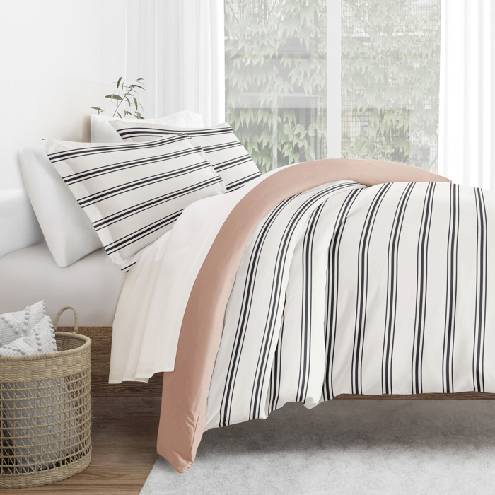Striped Soft Duvet Cover Bedding Set - 18 Pattern Designs