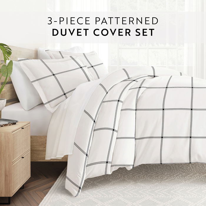 Striped Soft Duvet Cover Bedding Set - 18 Pattern Designs