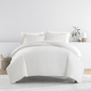 Queen Pinstriped Light Gray Striped Soft Duvet Cover Bedding Set - 18 Pattern Designs
