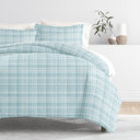 Queen Polka Dot Aqua Striped Soft Duvet Cover Bedding Set - 18 Pattern Designs