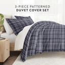 Queen Polka Dot Navy Striped Soft Duvet Cover Bedding Set - 18 Pattern Designs