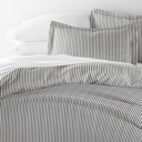 King Ribbon Gray Striped Soft Duvet Cover Bedding Set - 18 Pattern Designs