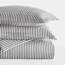 King Ribbon Gray Striped Soft Duvet Cover Bedding Set - 18 Pattern Designs