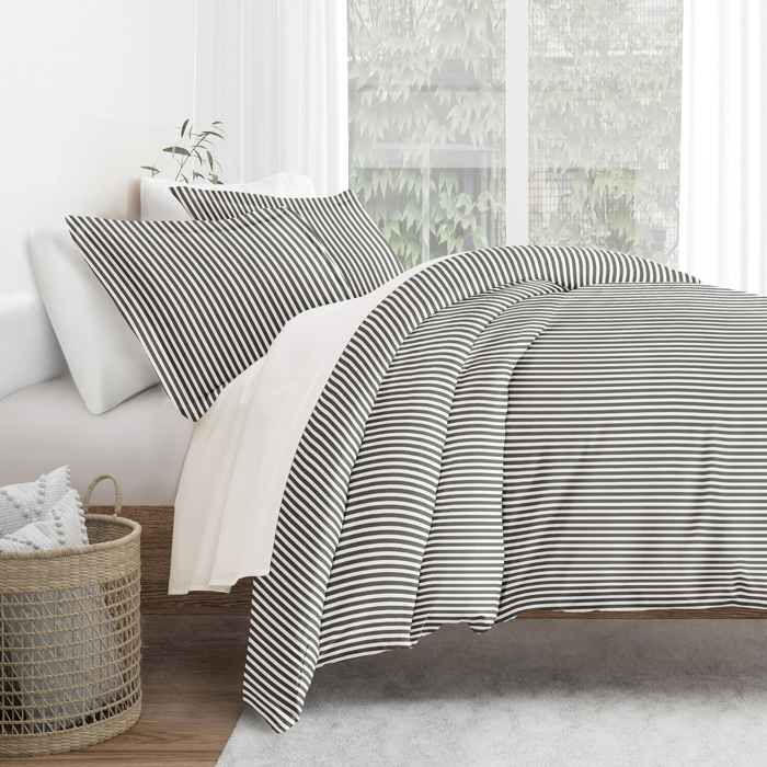 Striped Soft Duvet Cover Bedding Set - 18 Pattern Designs