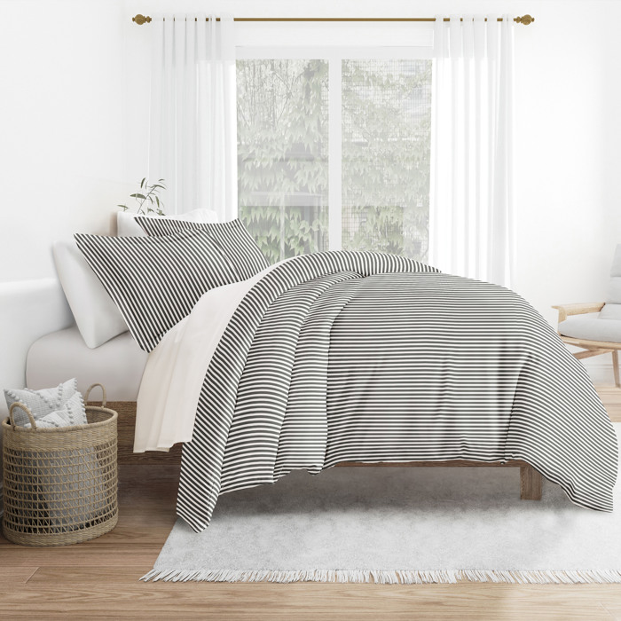 Striped Soft Duvet Cover Bedding Set - 18 Pattern Designs