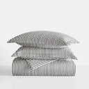 Queen Ribbon Gray Striped Soft Duvet Cover Bedding Set - 18 Pattern Designs