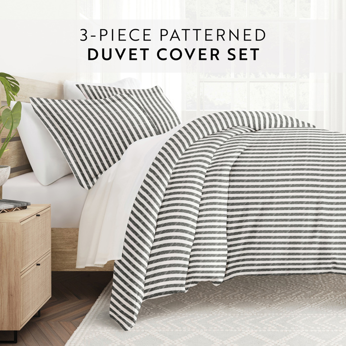 Striped Soft Duvet Cover Bedding Set - 18 Pattern Designs