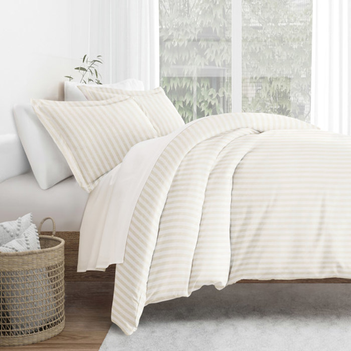Striped Soft Duvet Cover Bedding Set - 18 Pattern Designs