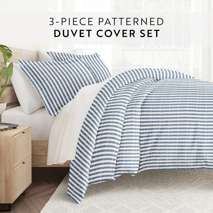 Striped Soft Duvet Cover Bedding Set - 18 Pattern Designs