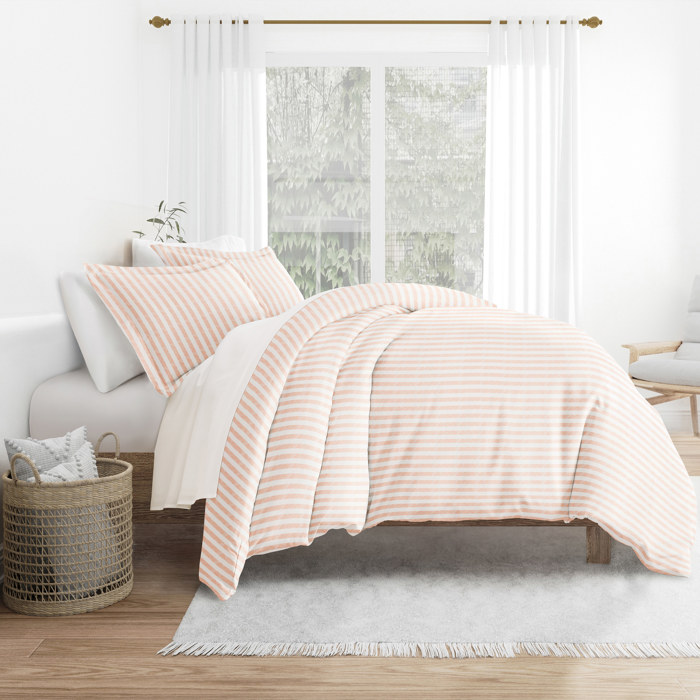 Striped Soft Duvet Cover Bedding Set - 18 Pattern Designs