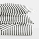 Twin XL Puffed Rugged Stripes Gray Striped Soft Duvet Cover Bedding Set - 18 Pattern Designs