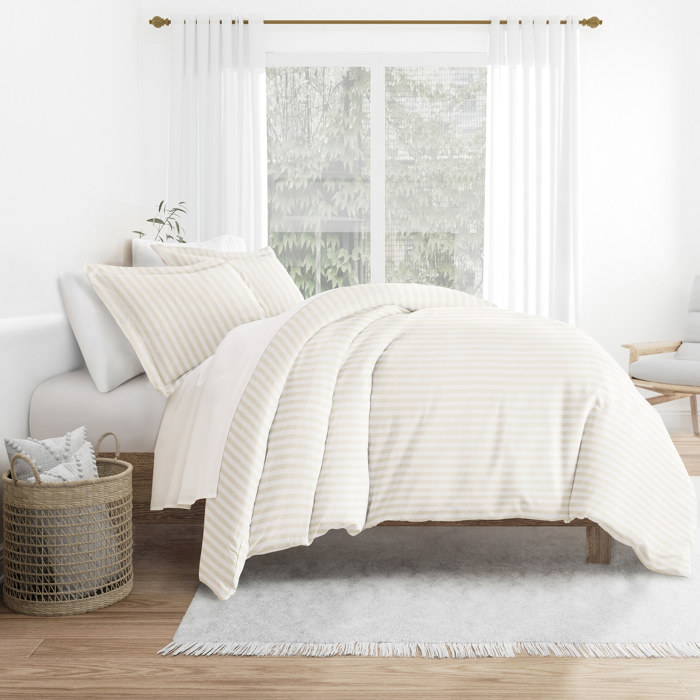 Striped Soft Duvet Cover Bedding Set - 18 Pattern Designs