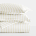 Twin XL Puffed Rugged Stripes Ivory Striped Soft Duvet Cover Bedding Set - 18 Pattern Designs
