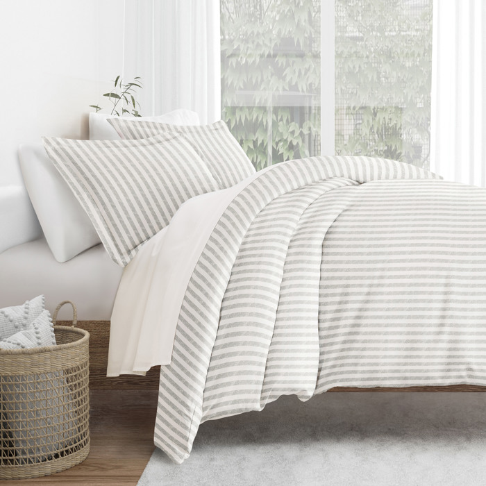 Striped Soft Duvet Cover Bedding Set - 18 Pattern Designs