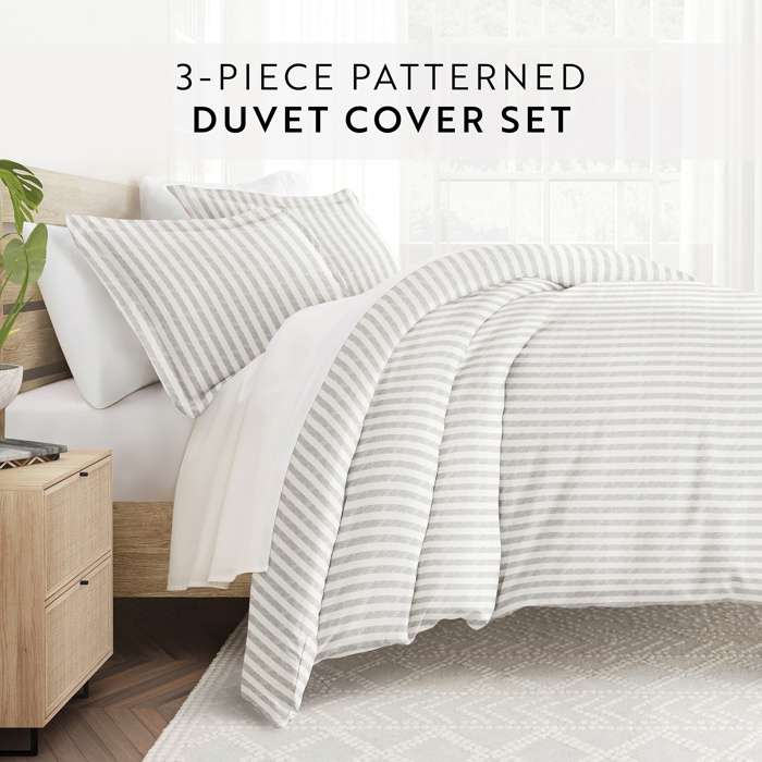Striped Soft Duvet Cover Bedding Set - 18 Pattern Designs