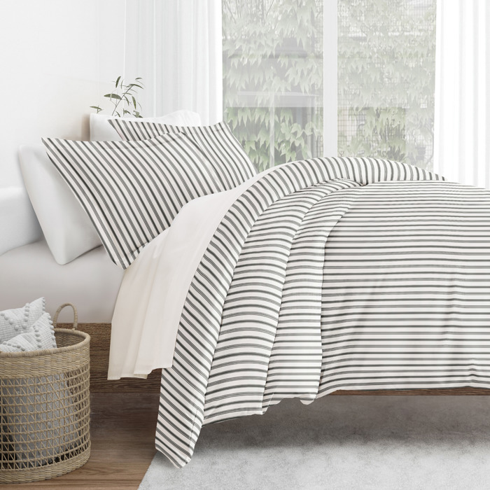 Striped Soft Duvet Cover Bedding Set - 18 Pattern Designs