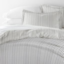Twin XL Vertical Dreams Gray Striped Soft Duvet Cover Bedding Set - 18 Pattern Designs