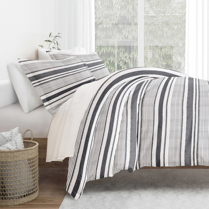 Striped Soft Duvet Cover Bedding Set - 18 Pattern Designs