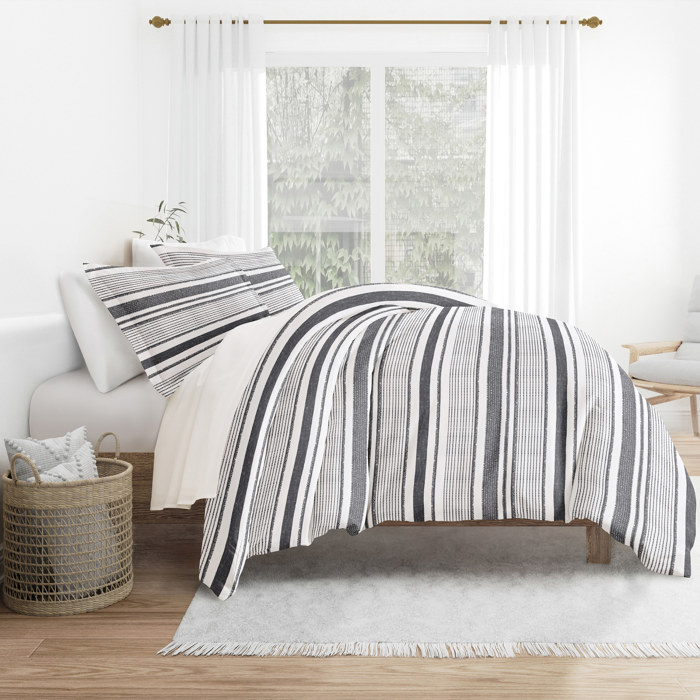 Striped Soft Duvet Cover Bedding Set - 18 Pattern Designs
