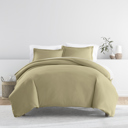 Queen Sage Duvet Cover Set Super Soft Microfiber Bedding in Solid Colors