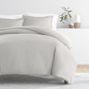 Twin XL Light Gray Duvet Cover Set Super Soft Microfiber Bedding in Solid Colors