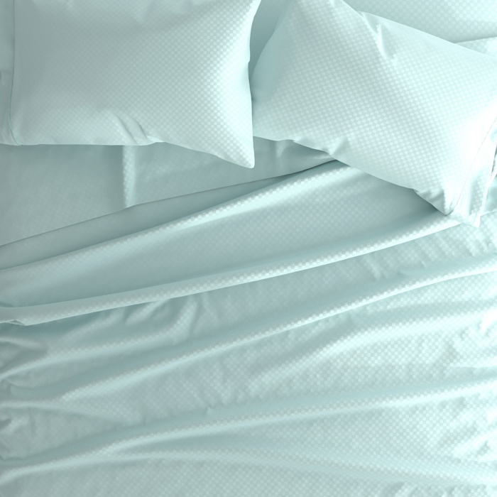 Embossed Microfiber Sheet Set - Checkered Pattern
