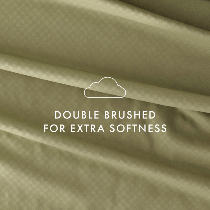 Embossed Microfiber Sheet Set - Checkered Pattern