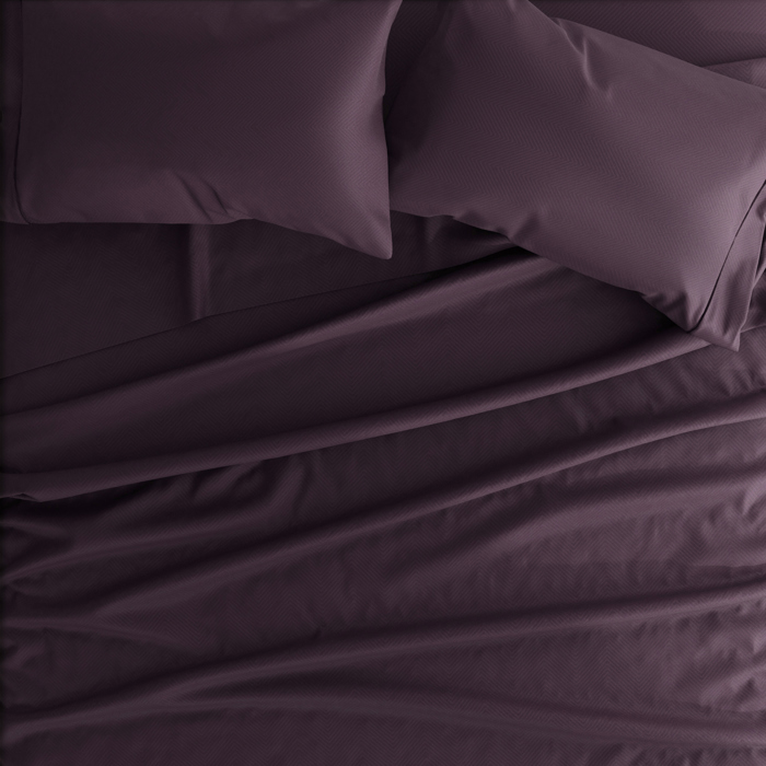 Embossed Microfiber Sheet Set - Chevron Pattern