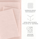 California King Blush 100% Cotton Flannel Sheet Set in Solid Colors