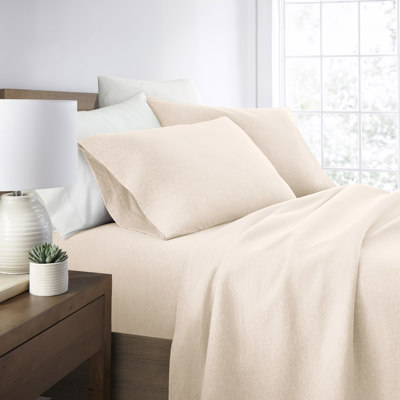 Jersey Knit Sheets - 100% Cotton - Ultra Soft - 4 Piece Sheet Set - Four Way Stretch