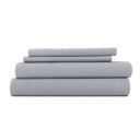 California King Gray Linen Bamboo-Blend Breathable Luxury Bed Sheet Set