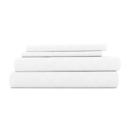 California King White Linen Bamboo-Blend Breathable Luxury Bed Sheet Set