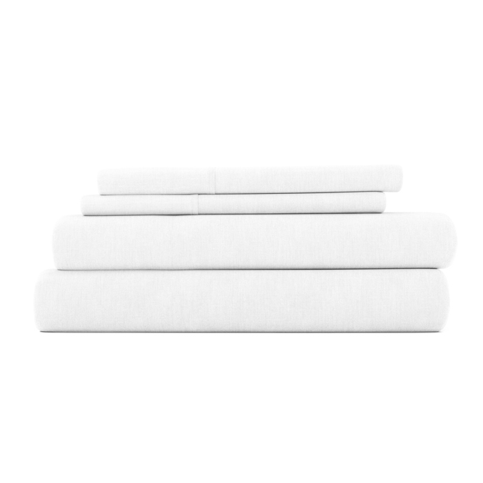 Linen Bamboo-Blend Breathable Luxury Bed Sheet Set