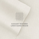 Queen Natural Linen Bamboo-Blend Breathable Luxury Bed Sheet Set