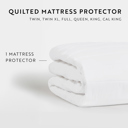 Queen Fitted Mattress Protector with Comfortable Padding