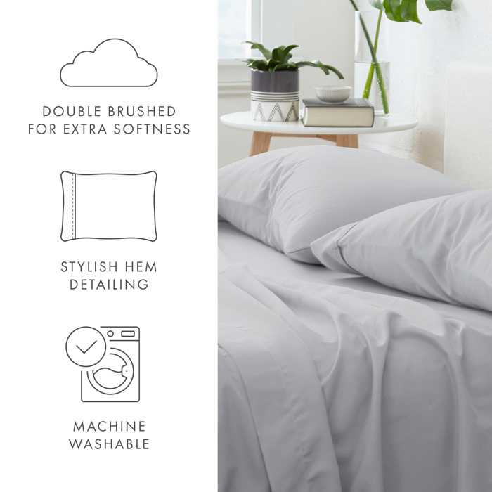 2-Pack Bed Pillowcases in Essential Colors