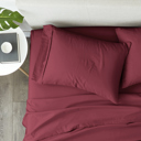 Queen Burgundy 2-Pack Bed Pillowcases in Essential Colors