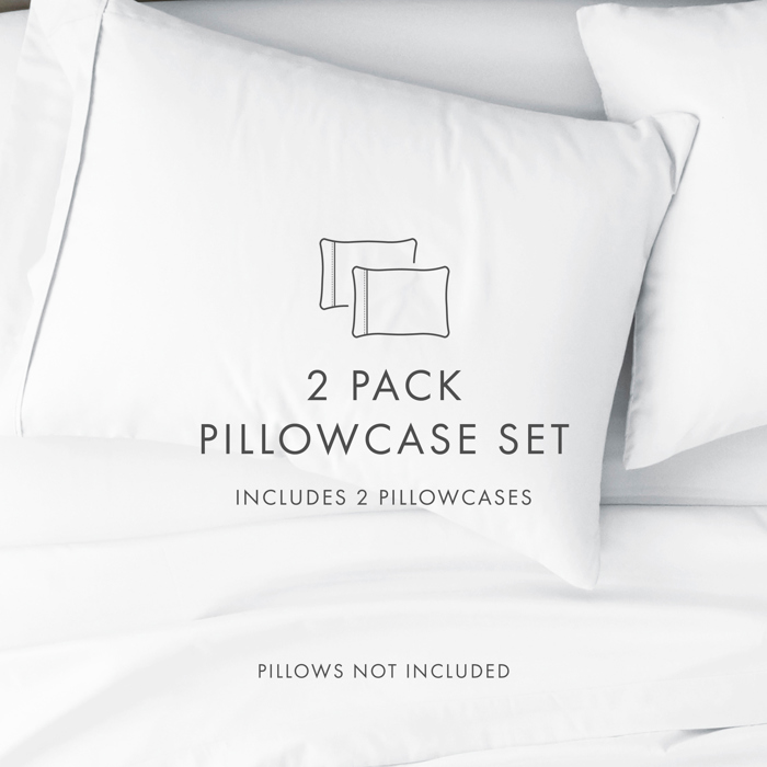 2-Pack Bed Pillowcases in Essential Colors