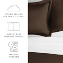 King Chocolate 2-Pack Bed Pillow Shams in Essential Colors