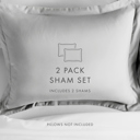 King Light Gray 2-Pack Bed Pillow Shams in Essential Colors